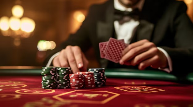 Live dealer studio setup with multi-camera feed